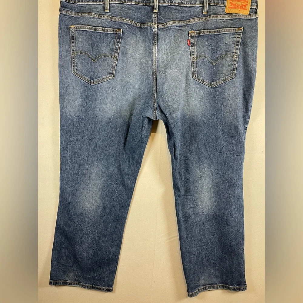 Levi’s 541 Athletic Fit Jeans Mens 52x29 Blue Stretch Tapered Denim